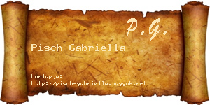 Pisch Gabriella névjegykártya